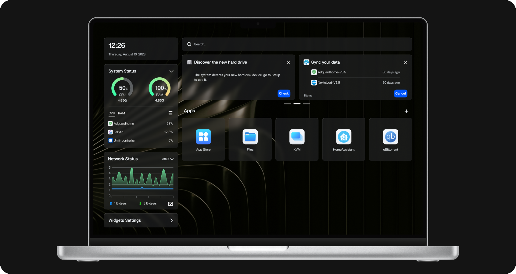 The center of ZimaOS